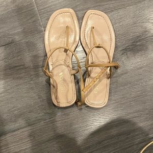 Prada neutral colour, T strap sandal